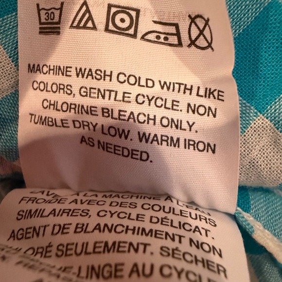 J.Crew‎ Classic Fit Boy Crinkle Gingham Shirt Women's 6 Blue Career Preppy - Picture 11 of 12